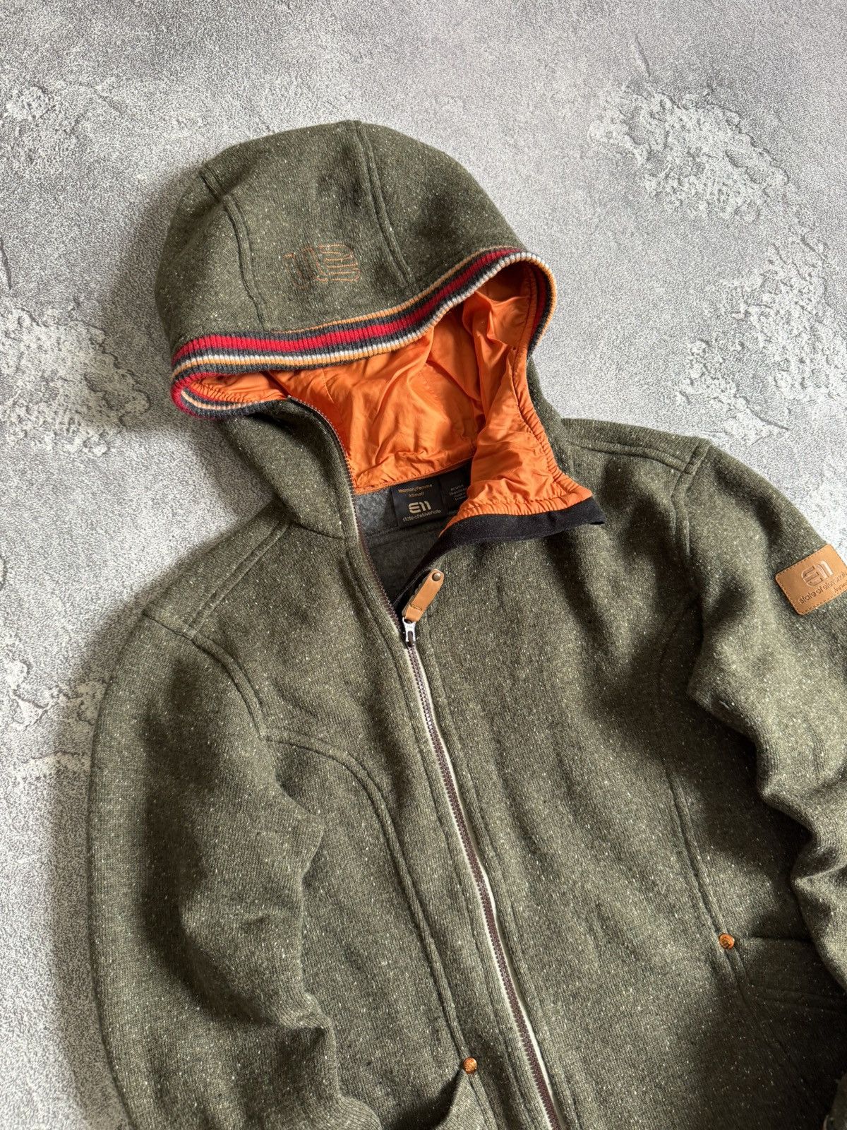 Designer State of elevenate XS zip wool hooded jacket gorpcore warm Size XS / US 0-2 / IT 36-38 - 2 Thumbnail