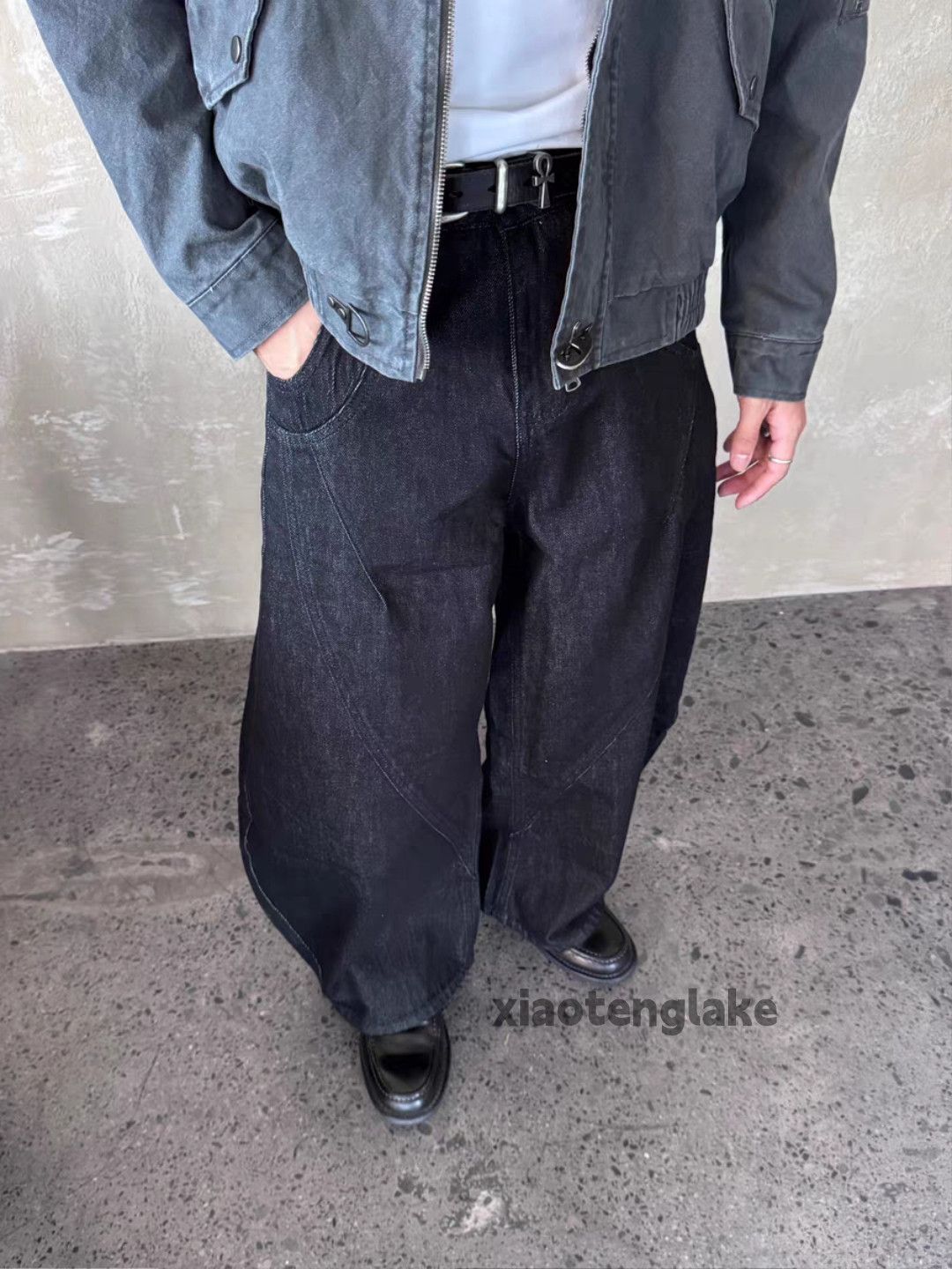 xtl vintage loose baggy skate hiphop patchwork jeans