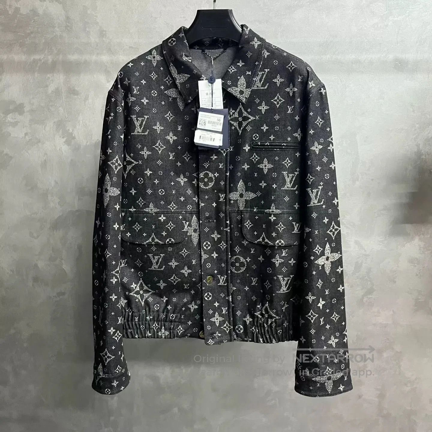 Louis Vuitton Louis Vuitton Black Logo Print Jacket. Size US XL / EU 56 / 4 - 1 Thumbnail