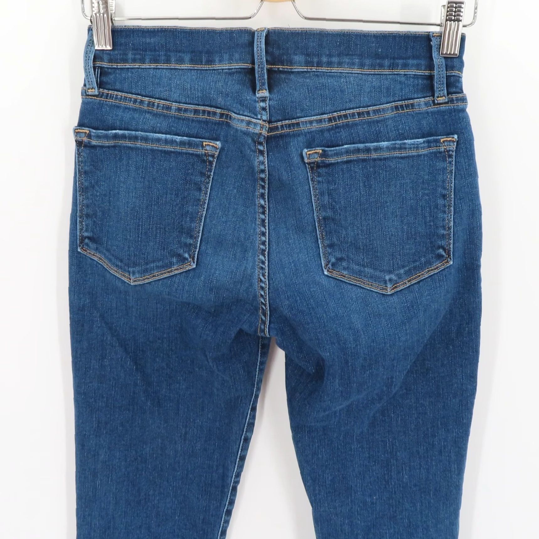 Frame FRAME Le Skinny De Jeanne Crop Jeans - 27 Blue Denim 5-Pocket Cotton Blend Slim Crop Womens Size 27" / US 4 / IT 40 - 5 Thumbnail