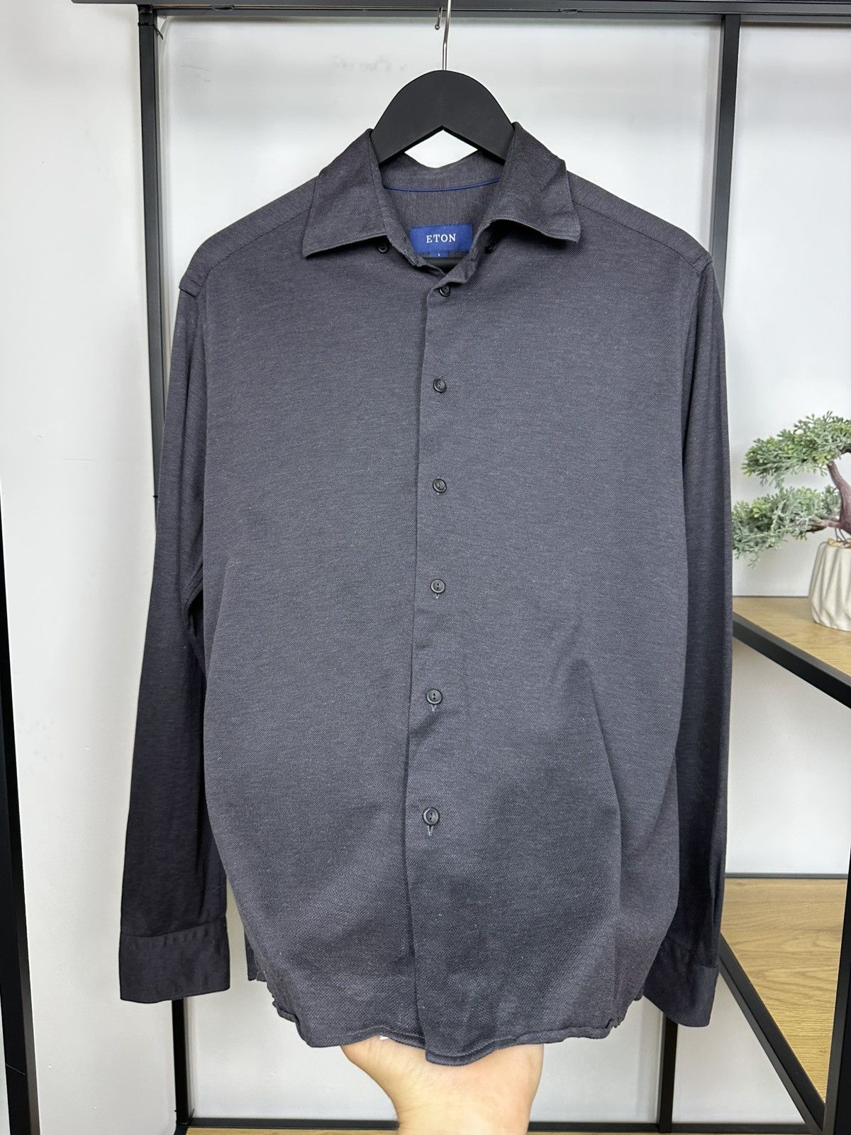 Eton Eton Polo Shirt Buttons Up Grey Cotton Luxury Classic Mens L Size US L / EU 52-54 / 3 - 4 Thumbnail