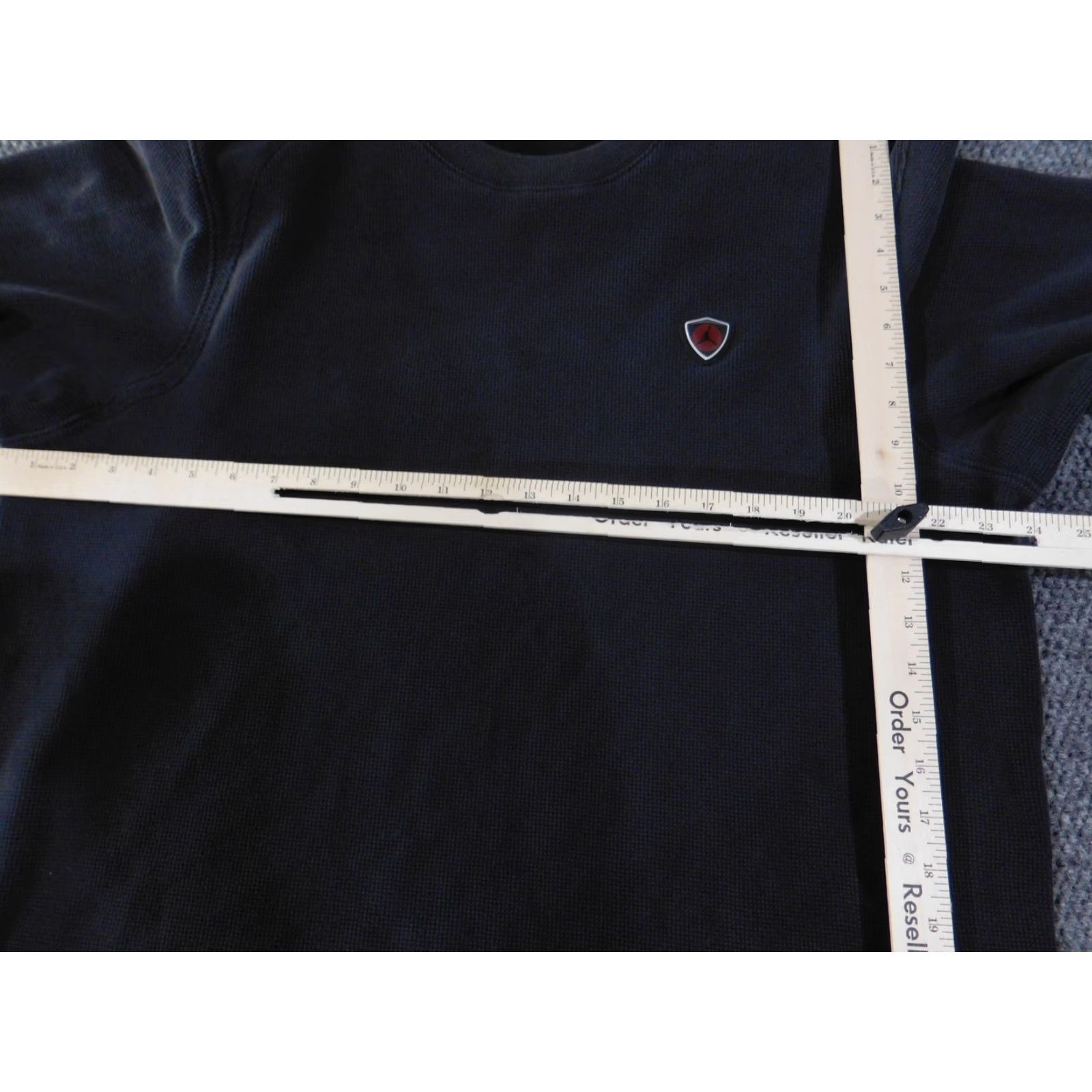 Jordan Brand Nike Jordan Sweatshirt Mens 2XL Crewneck Waffle Thermal Knit Logo Embroidered Jumpman 23 Sleeve Black Charcoal Size US XXL / EU 58 / 5 - 6 Thumbnail
