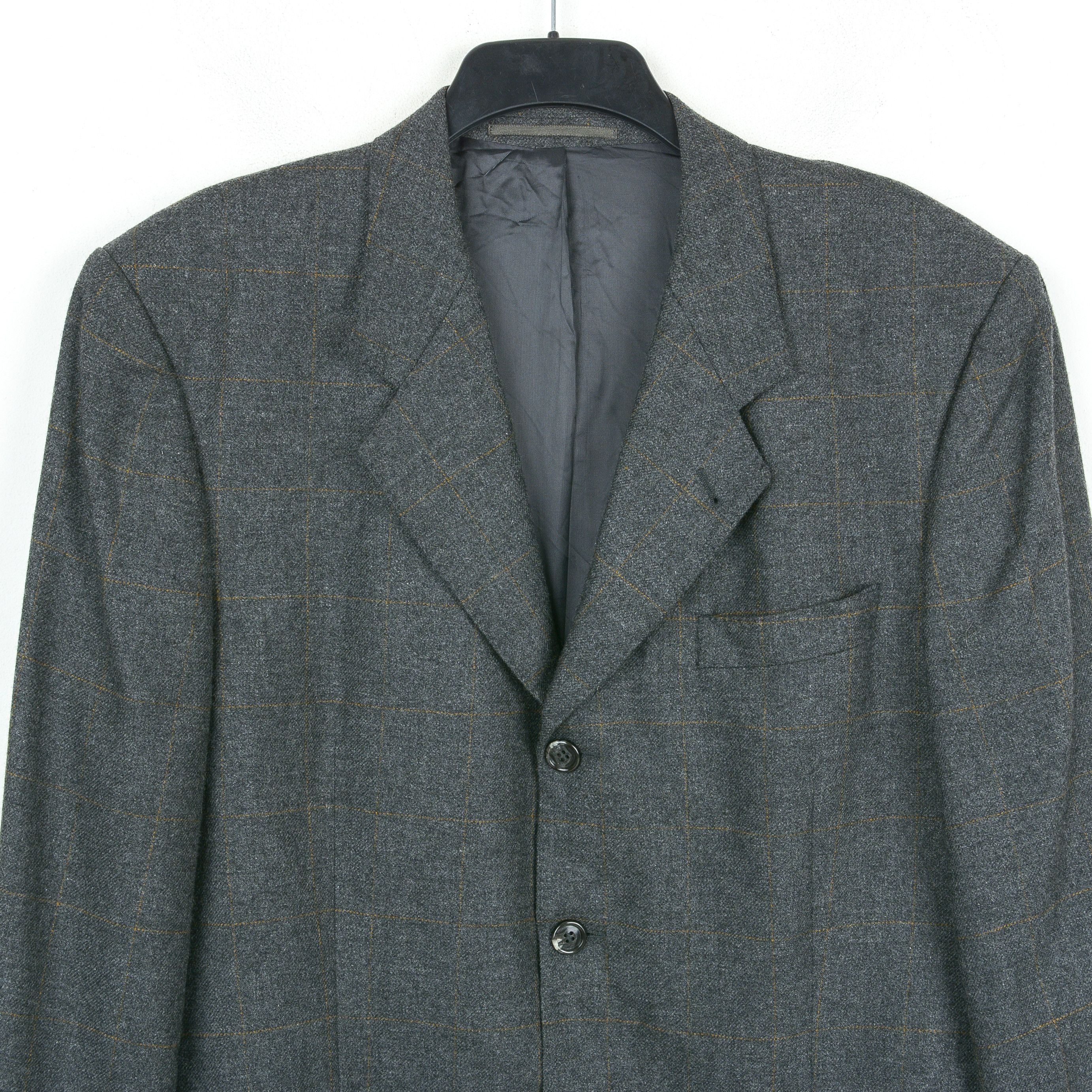 Vintage W17 VAN GRAAF UK 40 US 100% Cashmere Blazer Check Jacket Size 40R - 2 Thumbnail