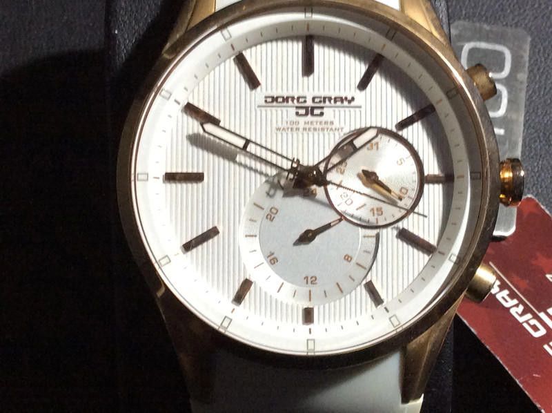 Designer Jorg Gray Men's Quartz Watch with Natural Leather Strap Size ONE SIZE - 7 Thumbnail