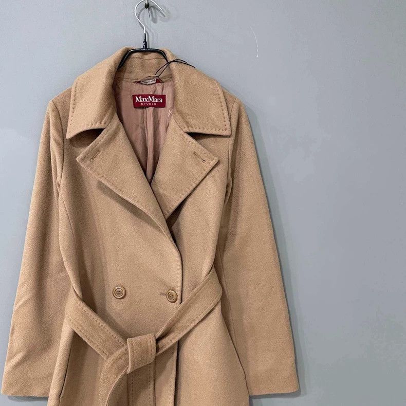 Max Mara max mara Camel wool coat Size L / US 10 / IT 46 - 2 Thumbnail