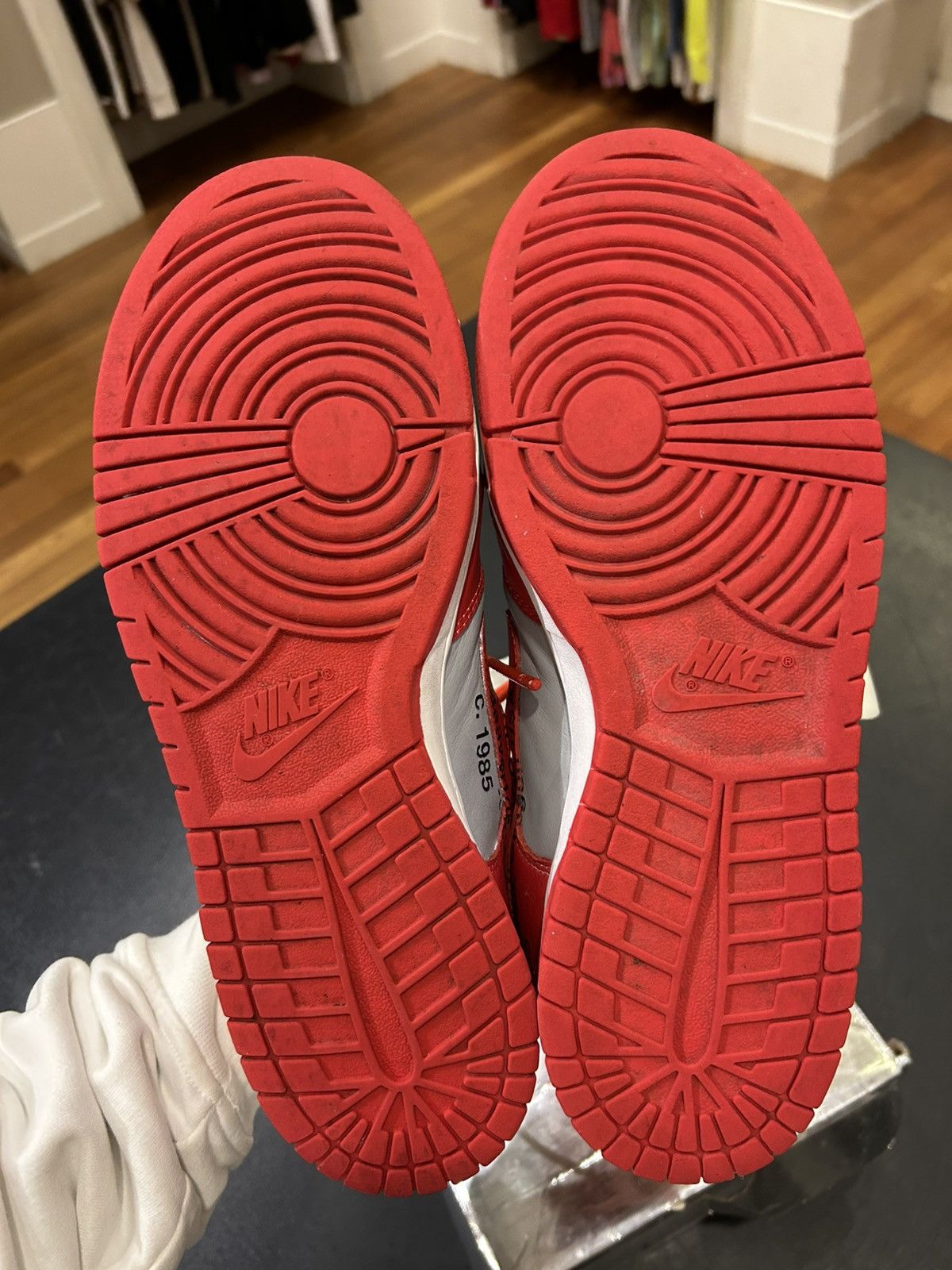 Nike Nike Dunk Low ‘Off-White University Red’ Size US 11 / EU 44 - 5 Thumbnail