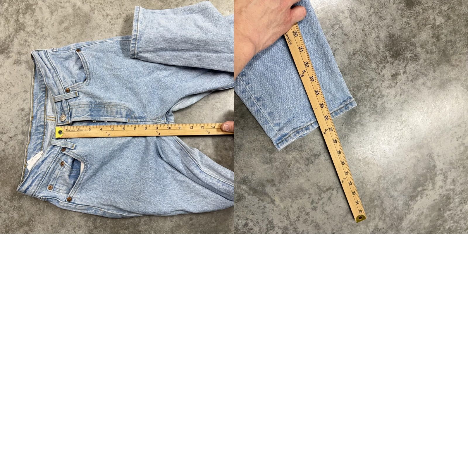 Levi's Levi's 501 Jeans Womens Blue Light Wash High Rise Straight Button Fly Denim 25x26 Regular 5-Pocket Womens Jeans Size 42" / US 20 - 8 Thumbnail