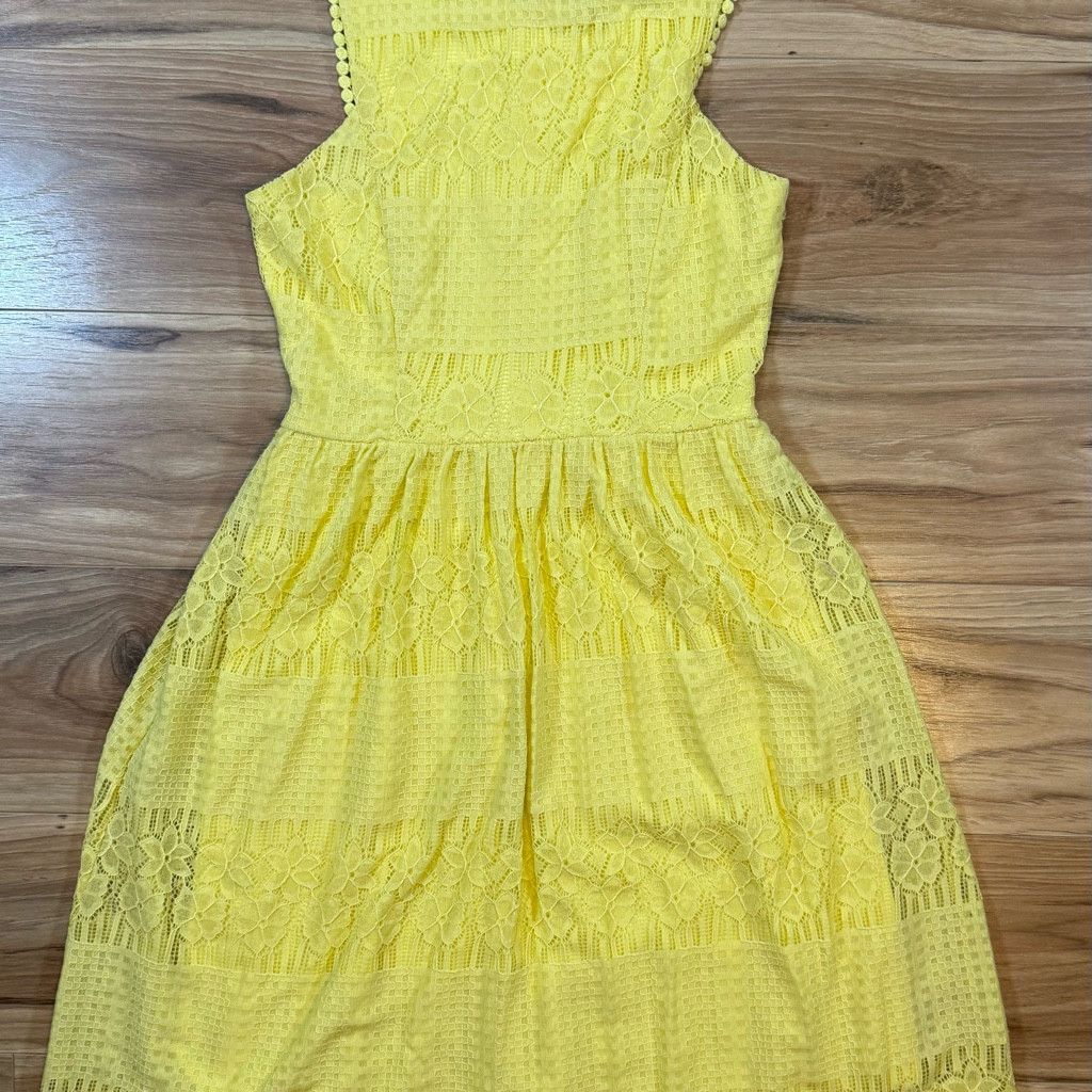Other Altar’d State Women’s XS Yellow Lace Dress Size XXS / US 00 / IT 34 - 1 Thumbnail