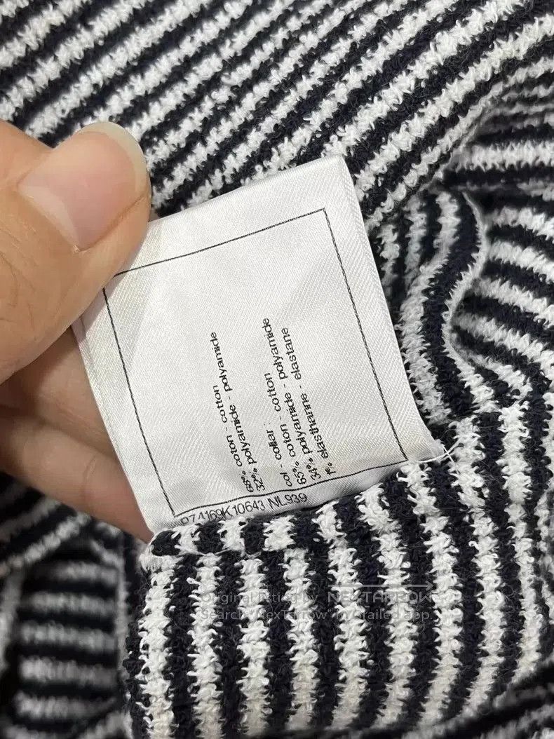 Chanel Chanel 23C Black and White Striped Dress. Size US M / EU 48-50 / 2 - 8 Thumbnail