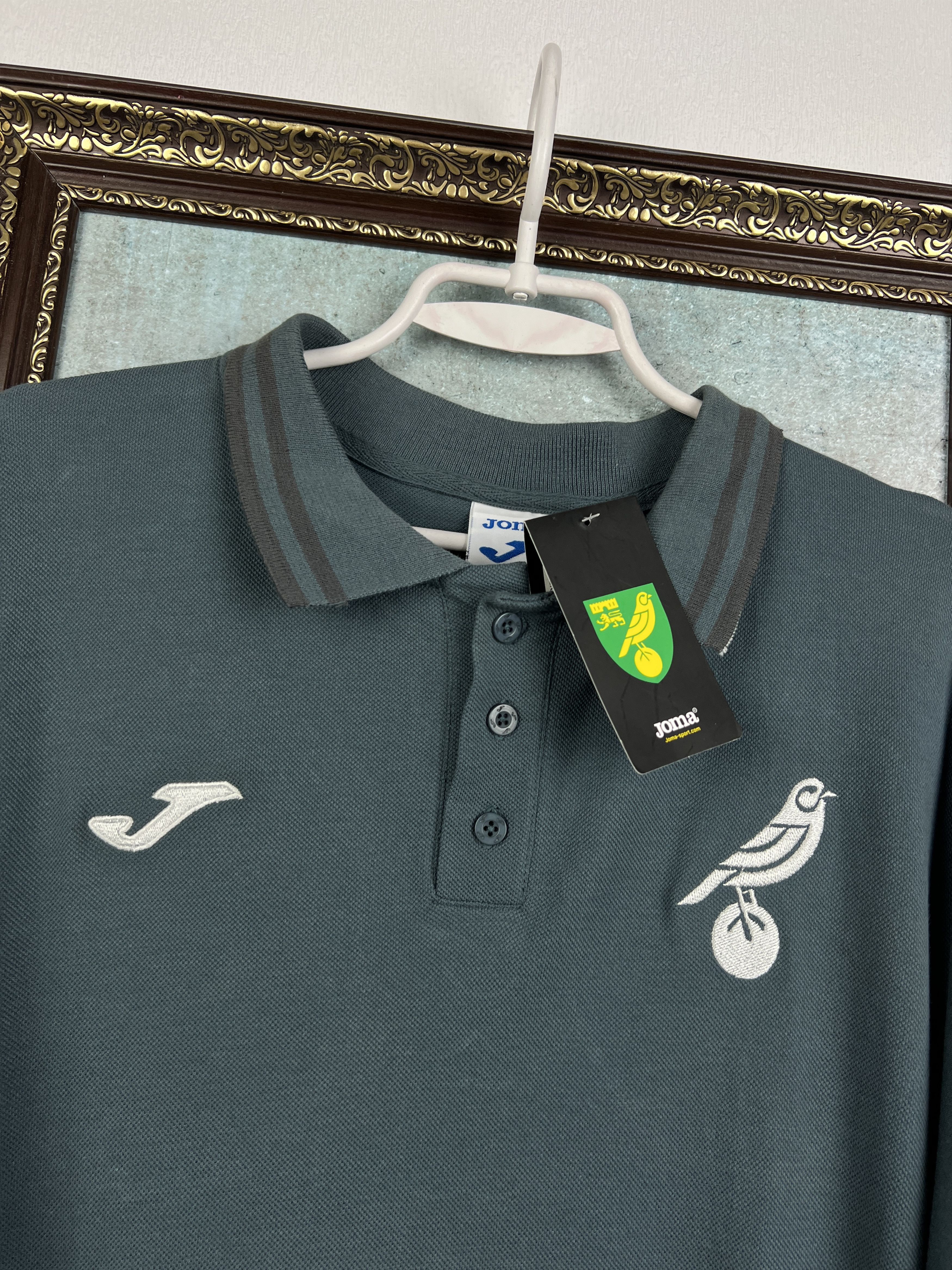 Joma Norwich City Football Polo Train Shirt Soccer Jersey Trikot Size US L / EU 52-54 / 3 - 3 Thumbnail
