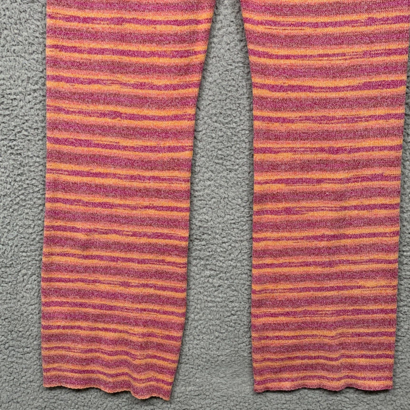 Vintage VINTAGE Wild Fable Pants Teens XL Purple Orange Stripe Knitted Straight Flare Stretch NWT Size 40" / US 18 - 6 Thumbnail