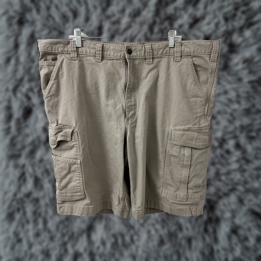 Carhartt VINTAGE Carhartt Cargo Shorts Mens 44 Beige Relaxed Fit 11” Canvas Cotton Blend Pocket Logo Belt Loops Casual Workwear Mens Size US 44 / EU 60 - 1 Thumbnail