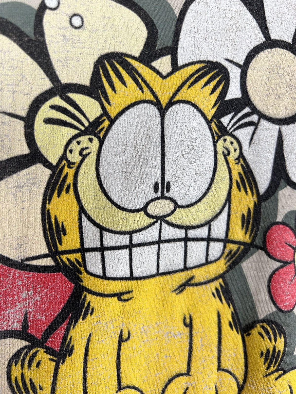 Vintage 90s Vintage Garfield To Know Me Is To Love Me Flower T-Shirt Size US XL / EU 56 / 4 - 4 Thumbnail
