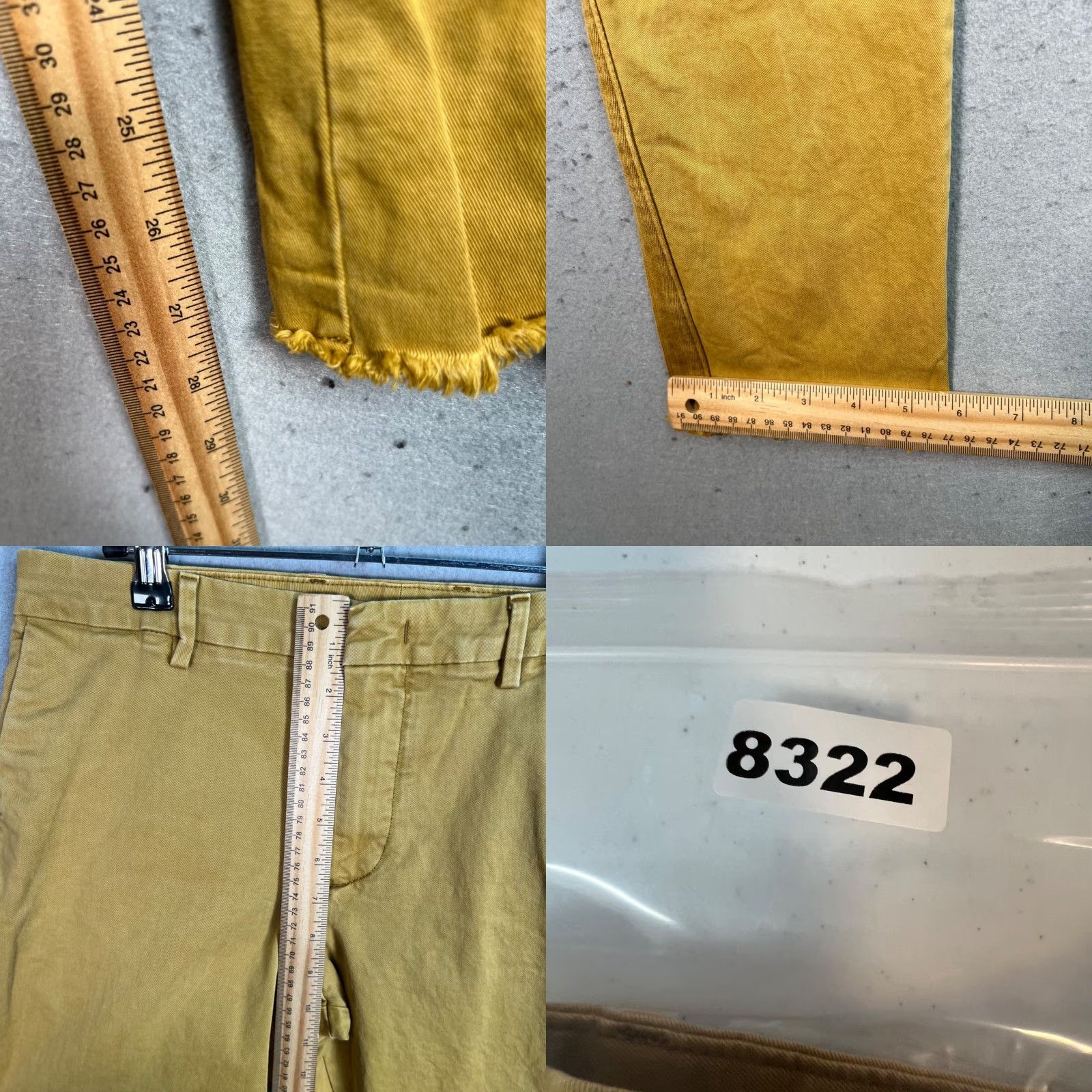 Vintage VINTAGE Unsubscribed Women's Mustard High-Waisted Skinny Pants Size 0 Cotton Blend Casual Fall Spring Summer Winter Size 25" / US 0 / IT 36 - 8 Thumbnail