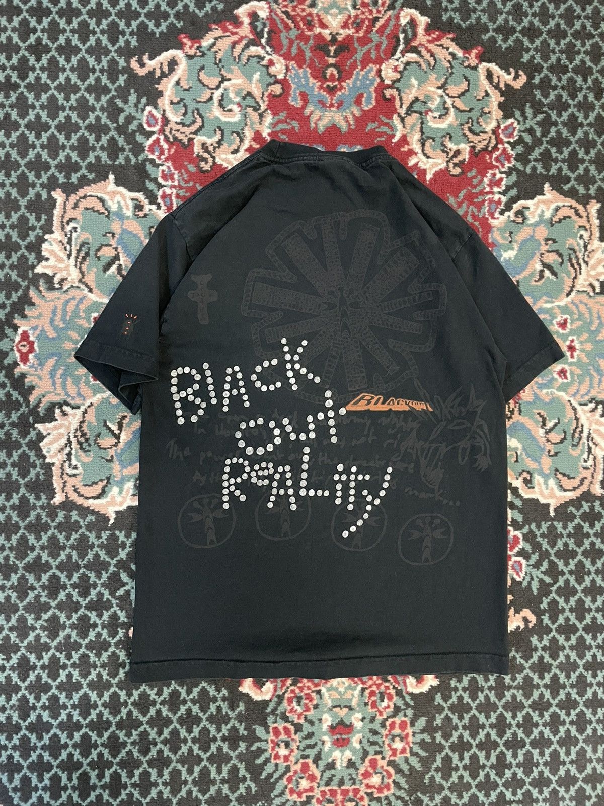 Travis Scott Travis Scott Cactus Jack Blackout Reality Tee Size US M / EU 48-50 / 2 - 2 Thumbnail