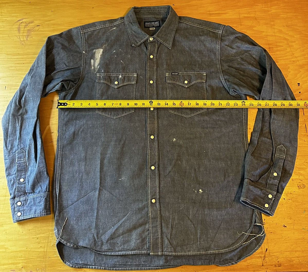 Iron Heart Iron Heart Chambray Western 4XL Grailed