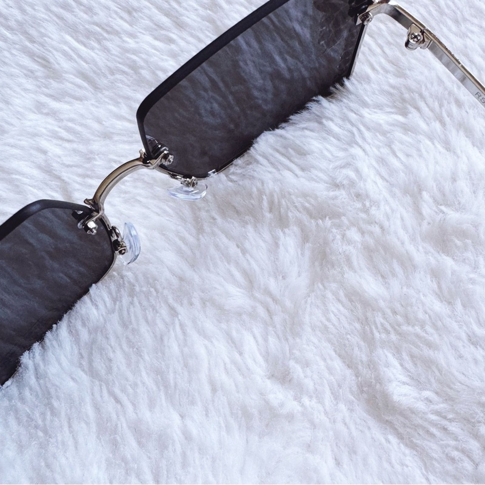 Other Nora Black w/ Silver Rims Square Sunglasses Size ONE SIZE - 10 Thumbnail