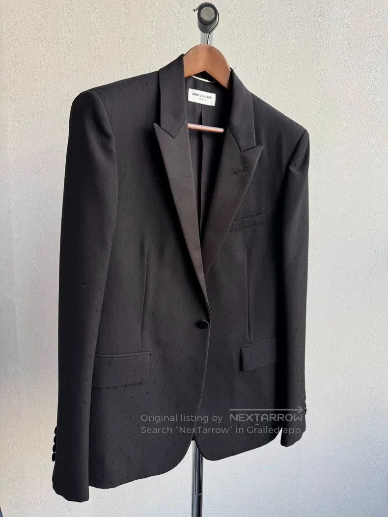 Saint Laurent Paris Saint Laurent 19SS Single-Breasted Smoking Blazer. Size US XL / EU 56 / 4 - 1 Thumbnail