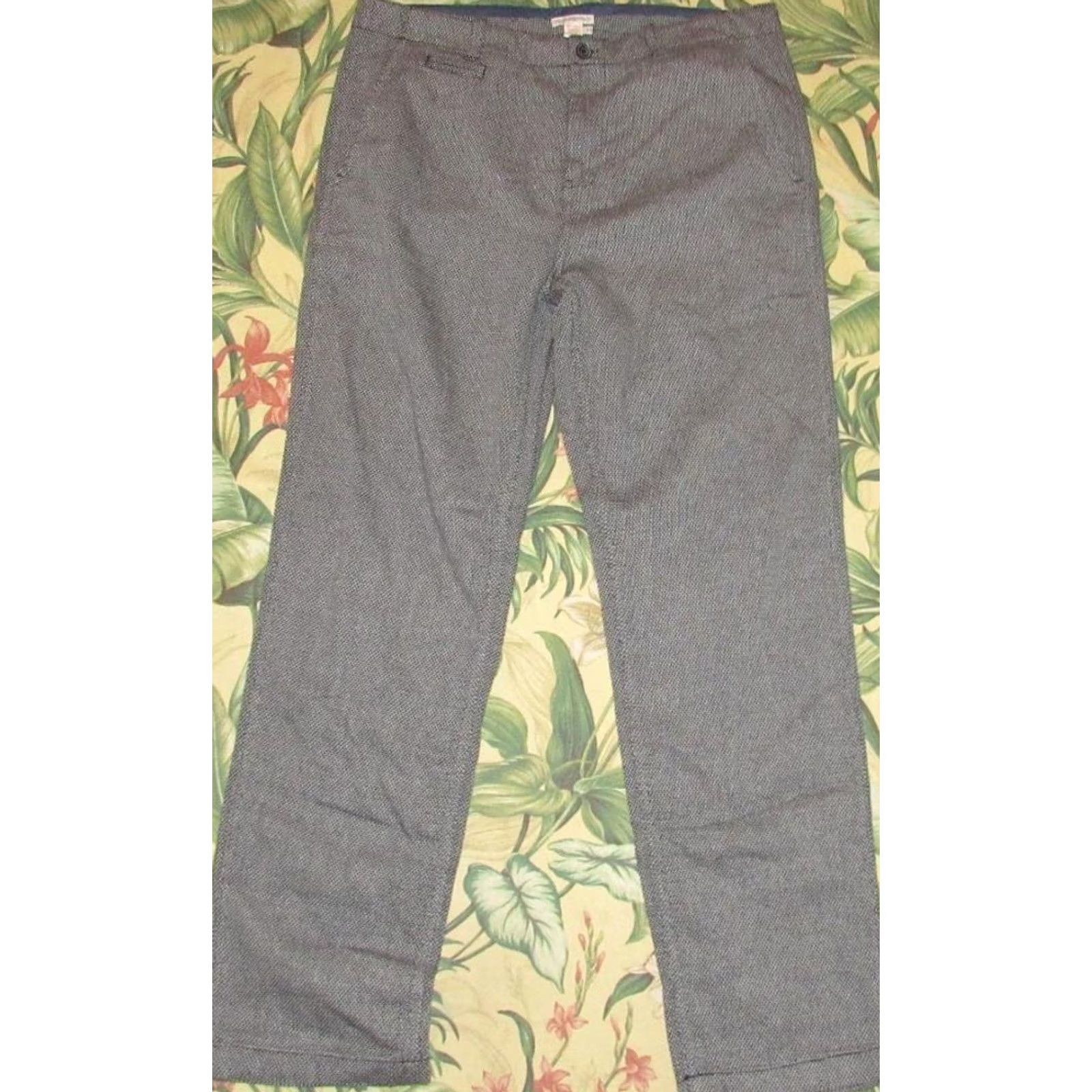 Carbon2Cobalt VINTAGE CARBON2COBALT Grey Flat Front Highly Textured Cotton Dobby Pants 35 x 33 NWOT Size US 35 - 3 Thumbnail