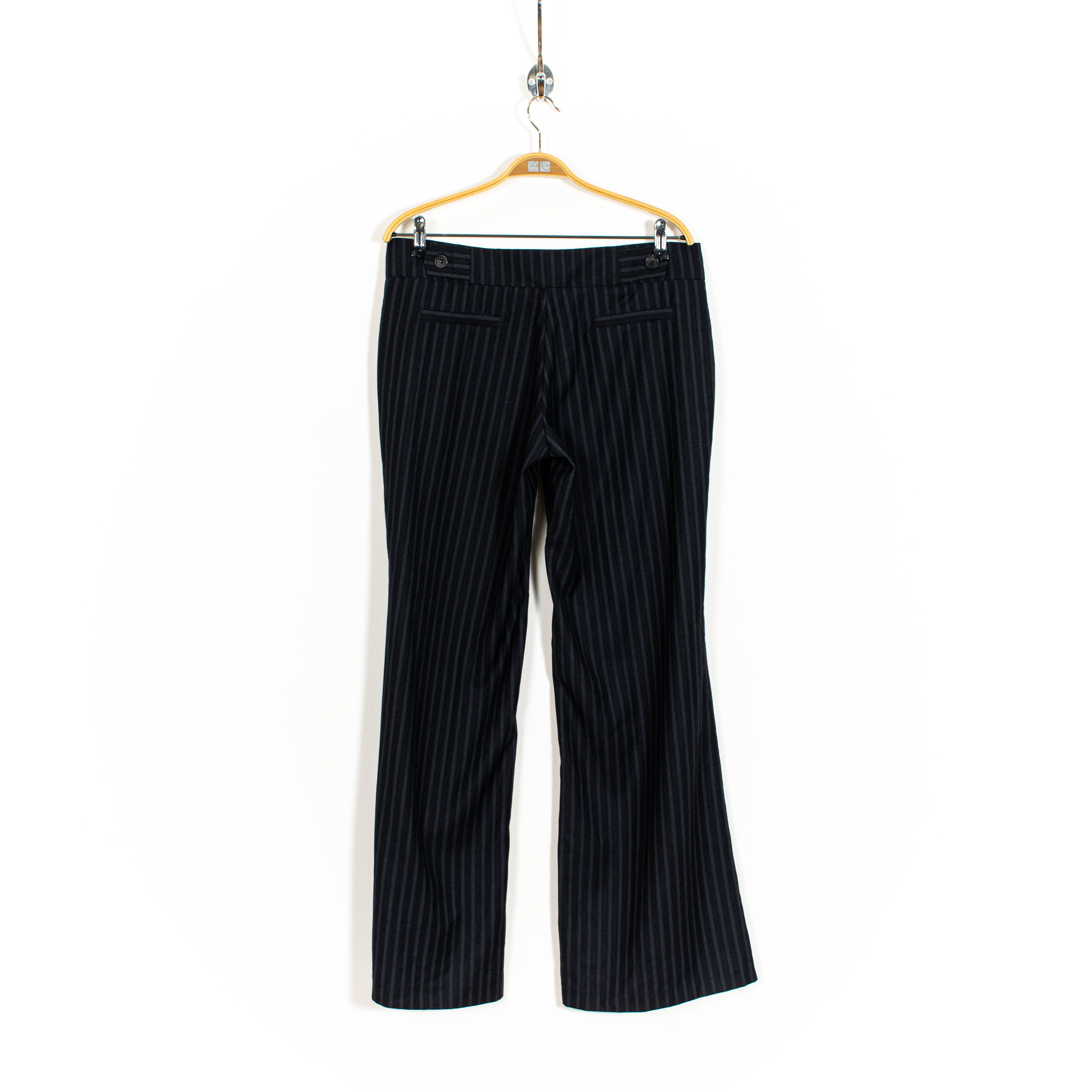 Vintage Black Pin Striped Zip Up Pants Size US 34 / EU 50 - 6 Thumbnail
