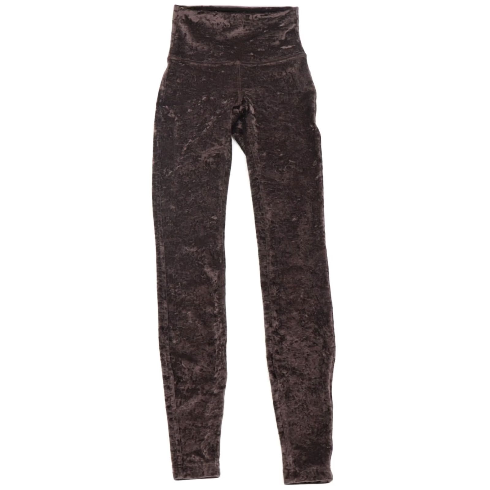 Lululemon Lululemon Women's Wunder Lounge High Rise Tight Crushed Velvet French Press Sz 2 Size ONE SIZE - 2 Thumbnail