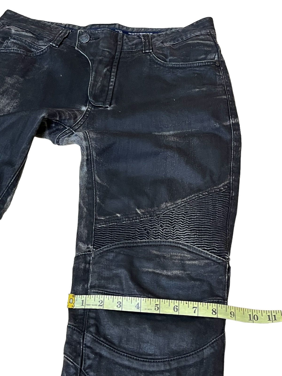 Japanese Brand FADED🔥JAPANESE UGLY BROS RIDING PANTS INSPIRED BALMAIN JEANS Size US 34 / EU 50 - 17 Thumbnail