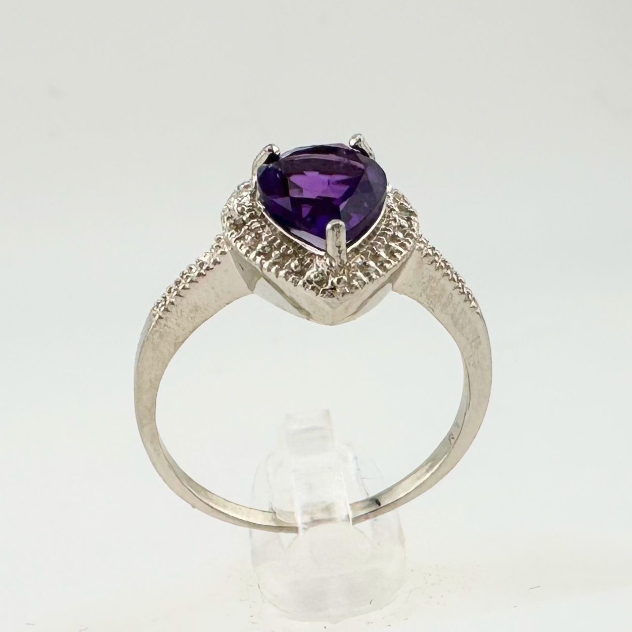 2.24 Carat Natural Amethyst Ring Size 8.25 - Sterling SIlver