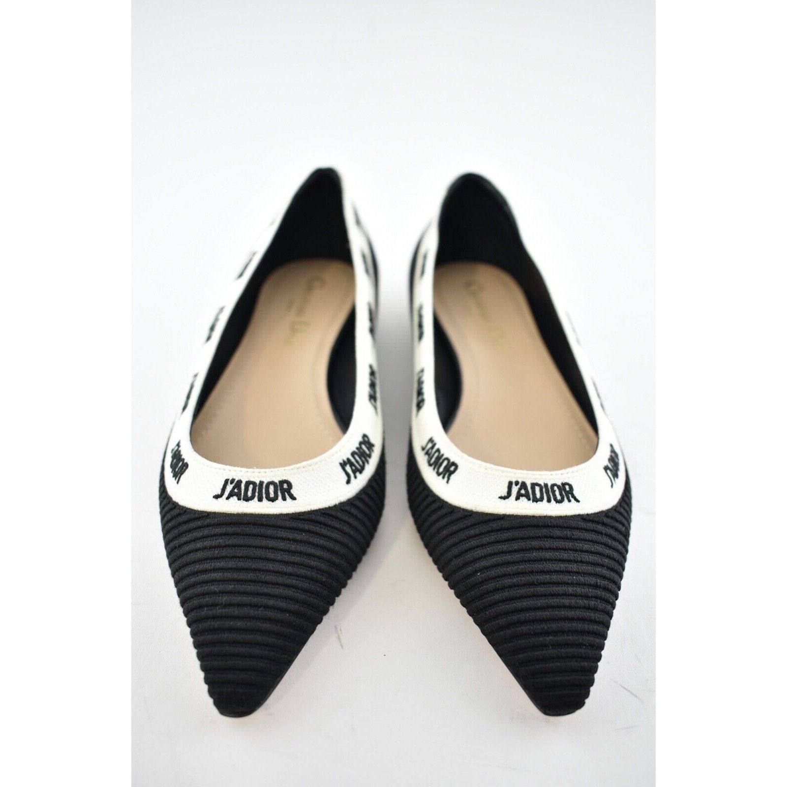 Dior J'adior Ribbon Logo Embroidered Ballet Ballerina Flat 38.5 Size US 8.5 / IT 38.5 - 5 Thumbnail