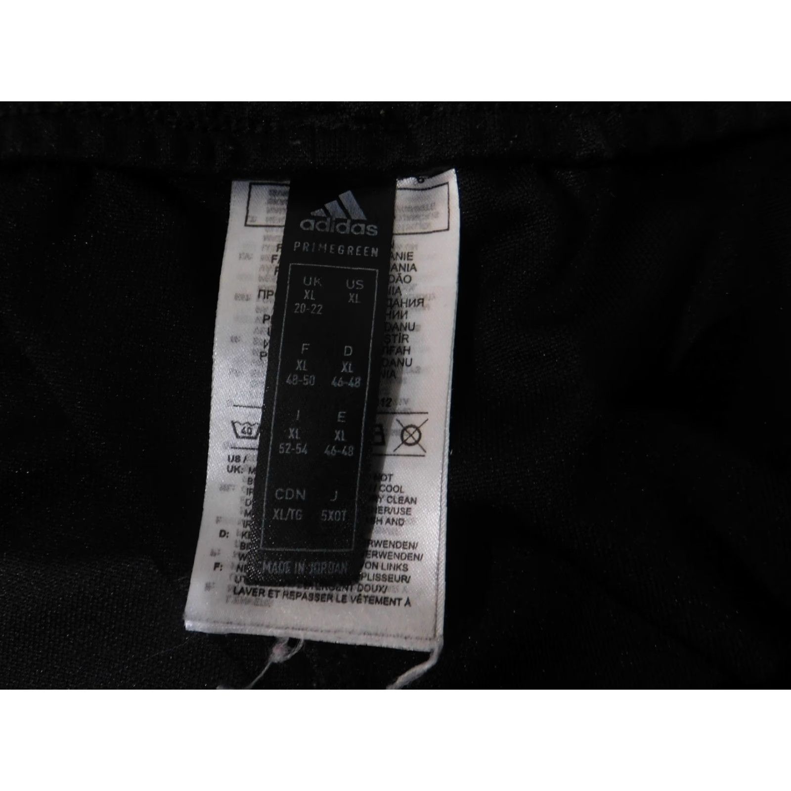 Adidas Adidas Track Pants Mens XL Black White Three Stripe Primegreen Athletic Zip Gym Size US 36 / EU 52 - 4 Thumbnail