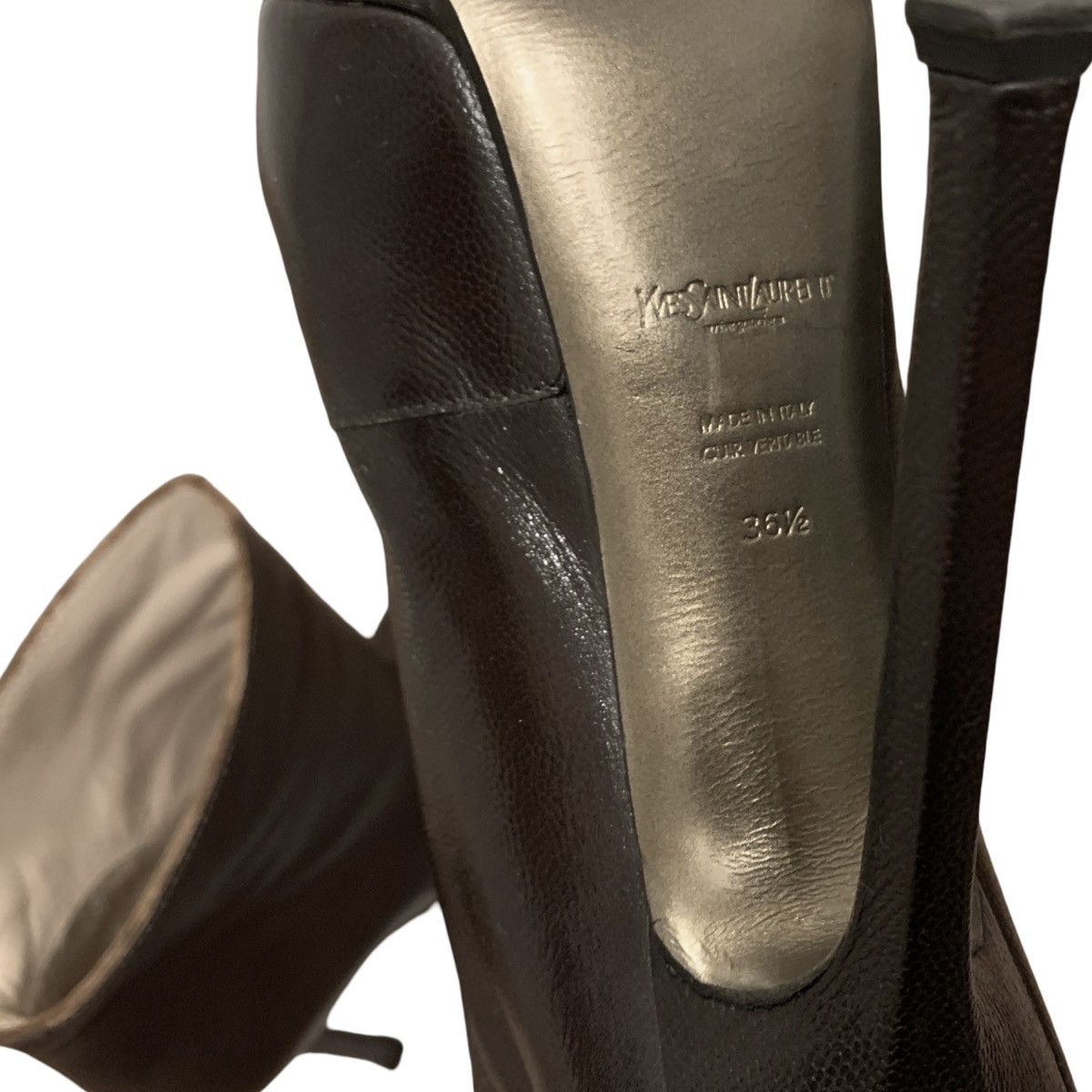 Yves Saint Laurent yves saint laurent billy platform ankle brown boots Size US 5.5 / IT 35.5 - 4 Thumbnail