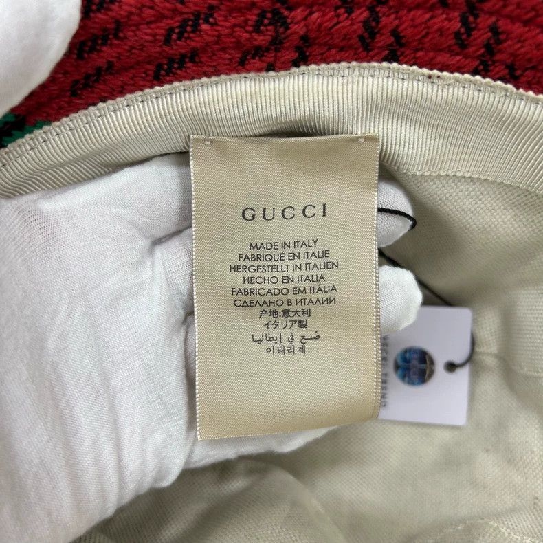 Gucci Gucci Wool knitting double G New Year's color-matched chec Size ONE SIZE - 6 Thumbnail