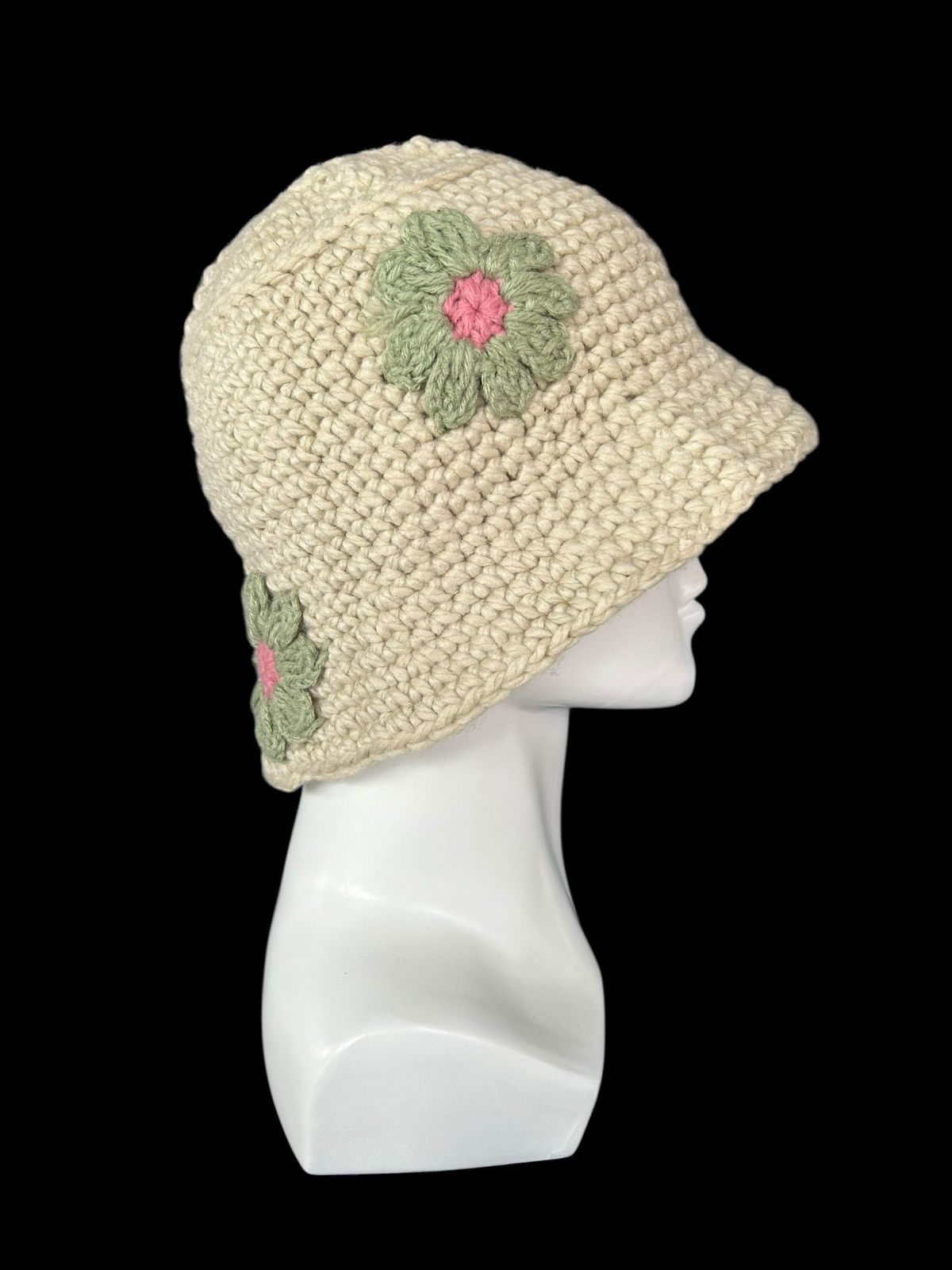 Japanese Brand × Kapital × Vintage Crochet Knitted handmade big Bucket Hats Rare ☠️☠️ Size ONE SIZE - 3 Thumbnail