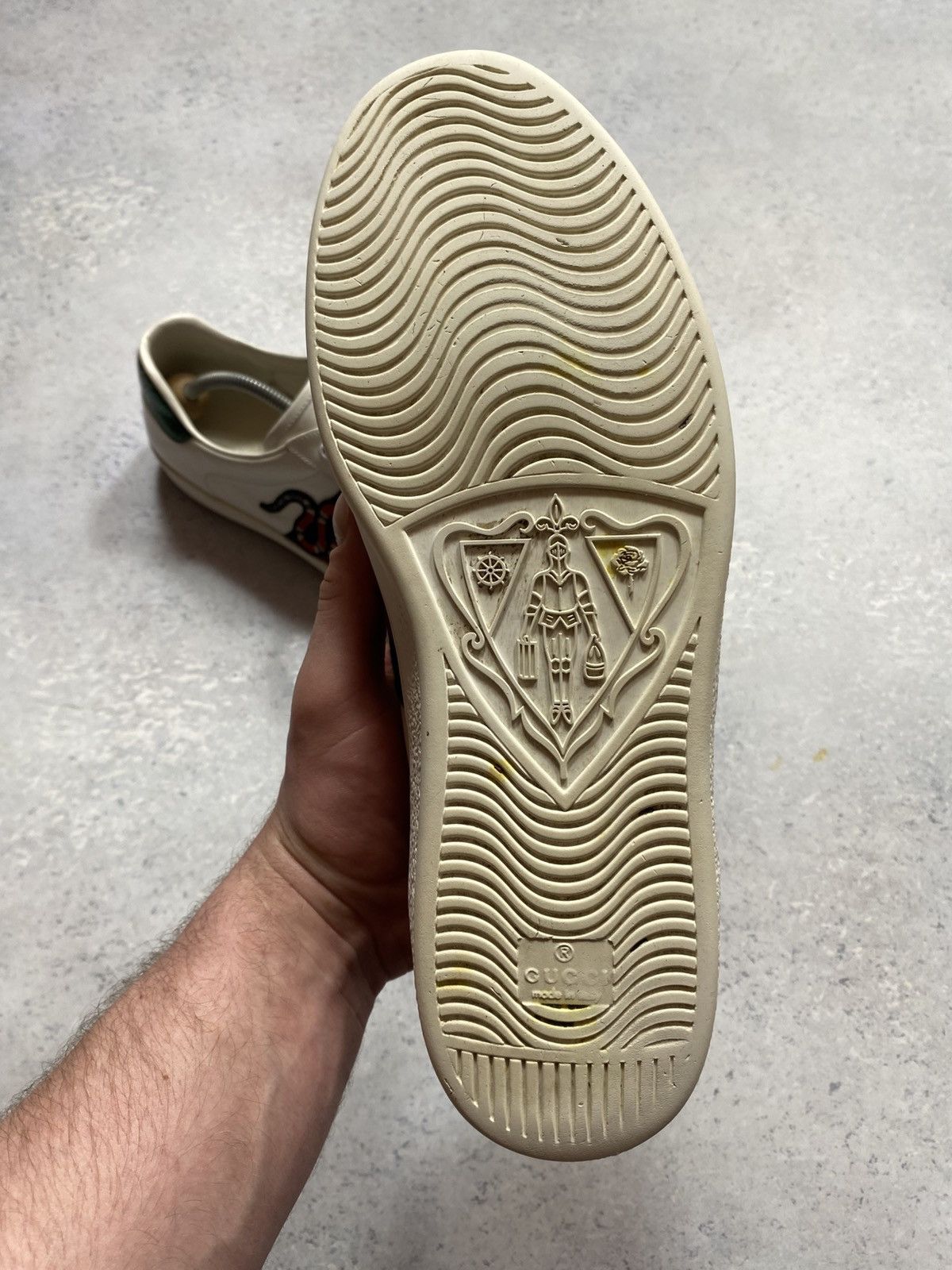 Gucci Gucci Ace Snake White Leather Shoes Trainers UK11 US11.5 Size US 11.5 / EU 44-45 - 18 Thumbnail