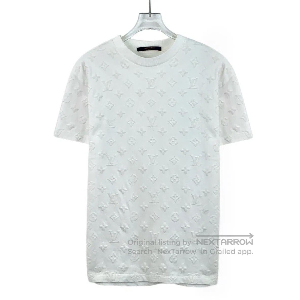 Louis Vuitton Louis Vuitton White logo embossed all-printed round neck s Size US XS / EU 42 / 0 - 1 Thumbnail