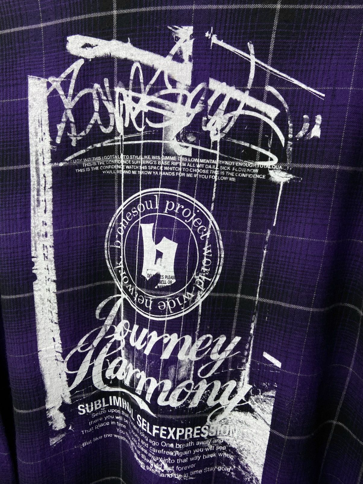 Hysteric Glamour SendOffer‼️ 00s B-One Soul Project Grafitti Poem Plaid Size US M / EU 48-50 / 2 - 6 Thumbnail