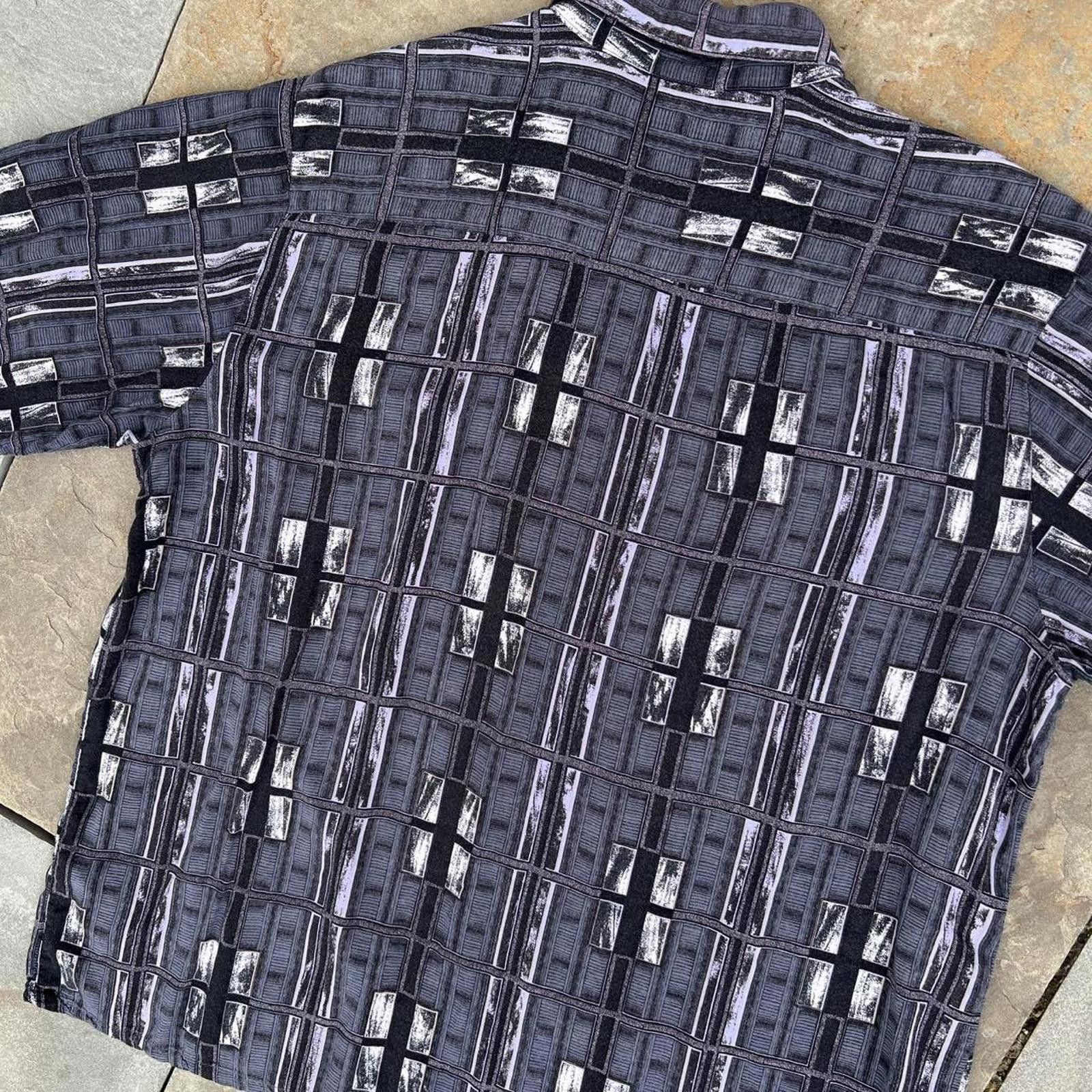 Puritan × Vintage Vintage 90s Pattern Club Shirt Size US L / EU 52-54 / 3 - 5 Thumbnail