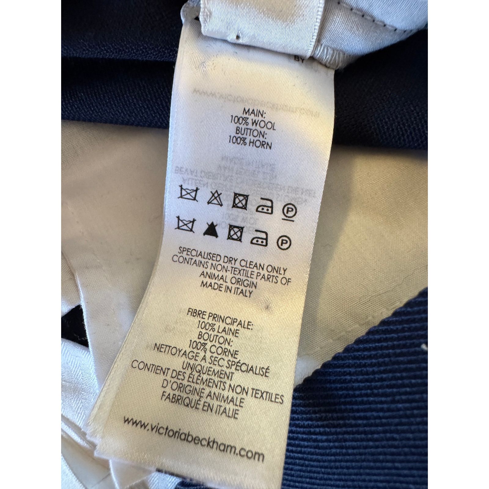 Victoria Beckham Victoria Beckham High-Waisted Wide-Legged Trouser/ Midnight Size 28" / US 6 / IT 42 - 5 Thumbnail