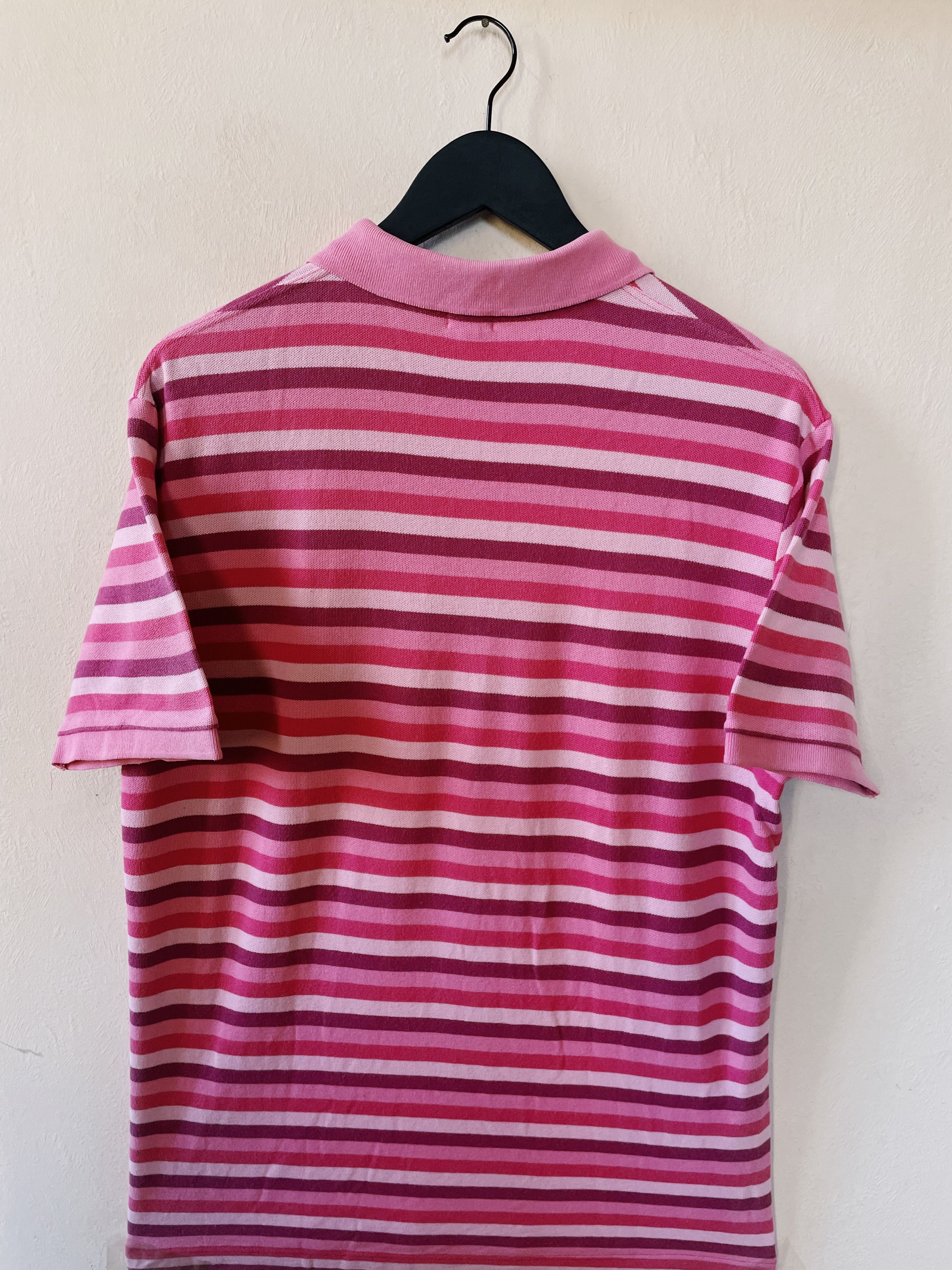 Bape Vintage Y2K Bape A Bathing Ape Head One Point Striped Polo Size US L / EU 52-54 / 3 - 2 Thumbnail