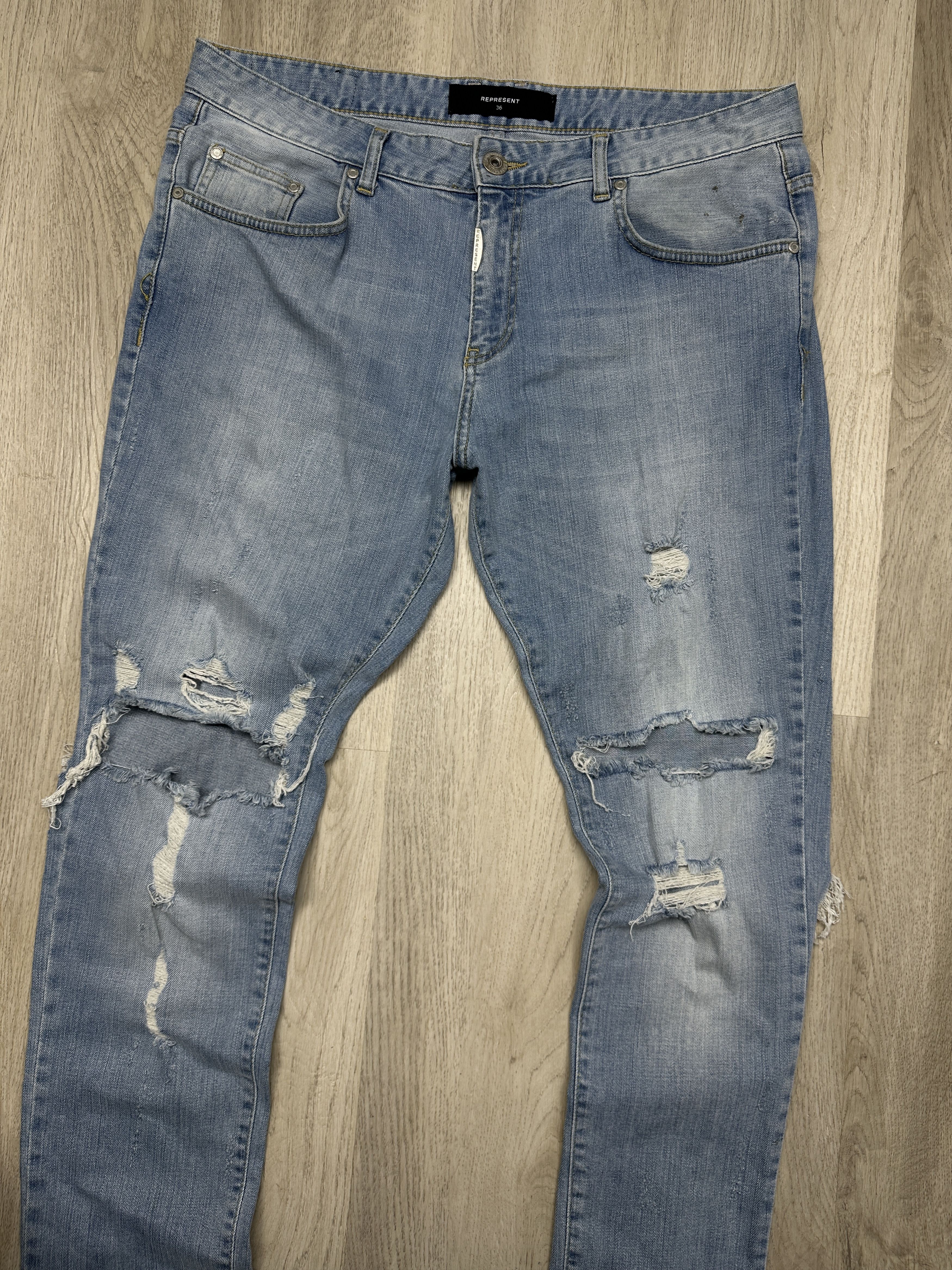 Represent Clo. Represent Mens Distressed Denim Pants Jeans Size US 36 / EU 52 - 2 Thumbnail
