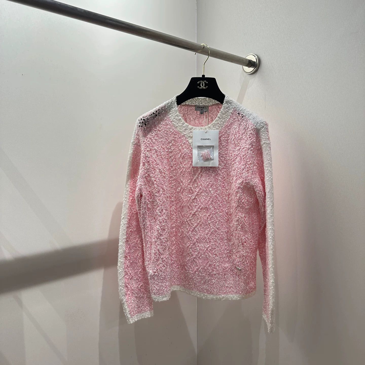Chanel Chanel Knit Pink T-Shirt us_4 Women Size S / US 4 / IT 40 - 1 Thumbnail