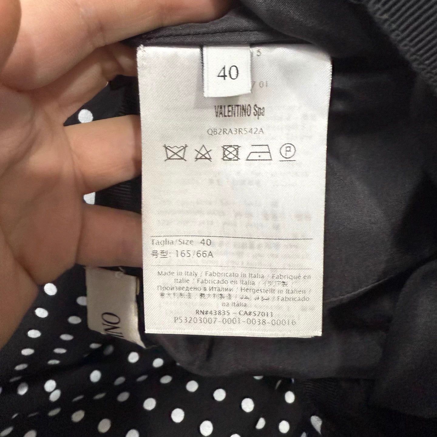 Valentino Valentino Black Silk Wool Blend Polka Dot Skirt 40 99 New Size 27" / US 4 / IT 40 - 4 Thumbnail