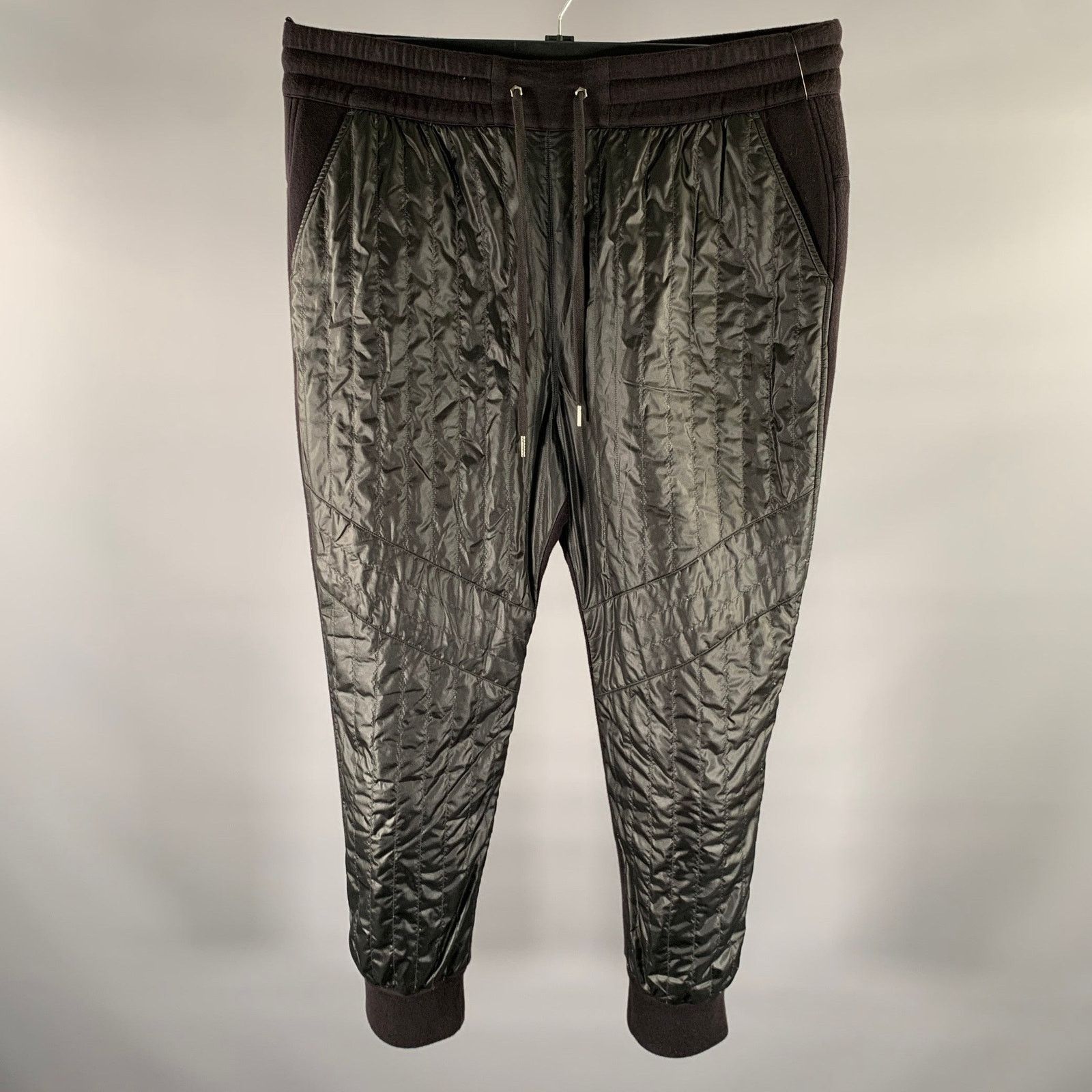 Helmut Lang HELMUT LANG XL Black Quilted Polyester Cotton Joggers Size US 36 / EU 52 - 1 Thumbnail