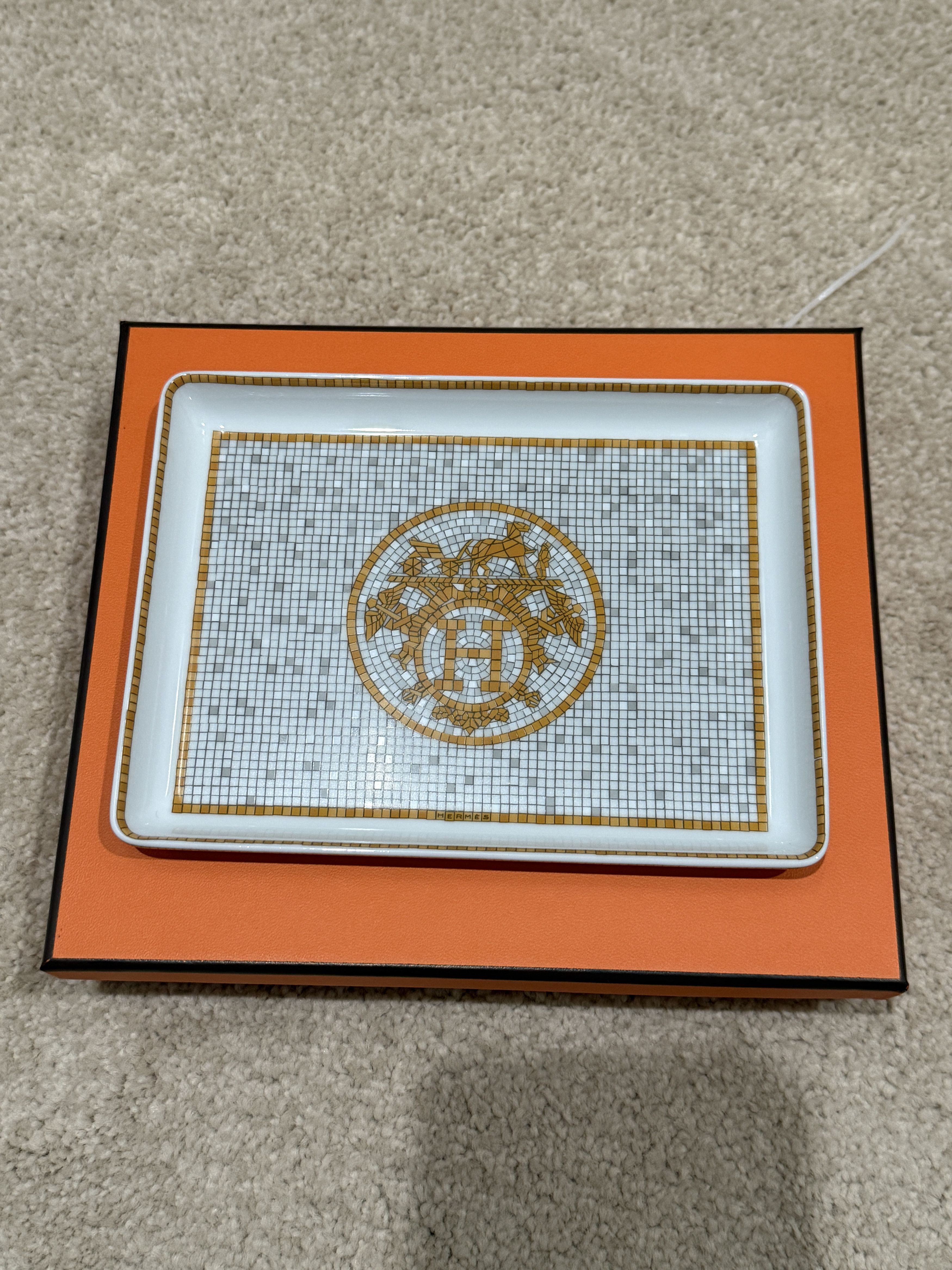 Hermes New Hermès Mosaique au 24 gold tray - small model Size ONE SIZE - 3 Thumbnail