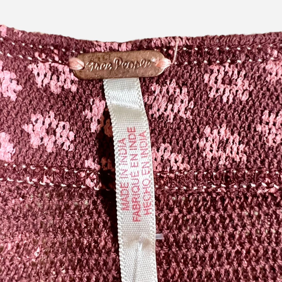 Free People Free People Garner Knit Womens Top Blouse Pattern Sz XS Size XS / US 0-2 / IT 36-38 - 12 Thumbnail