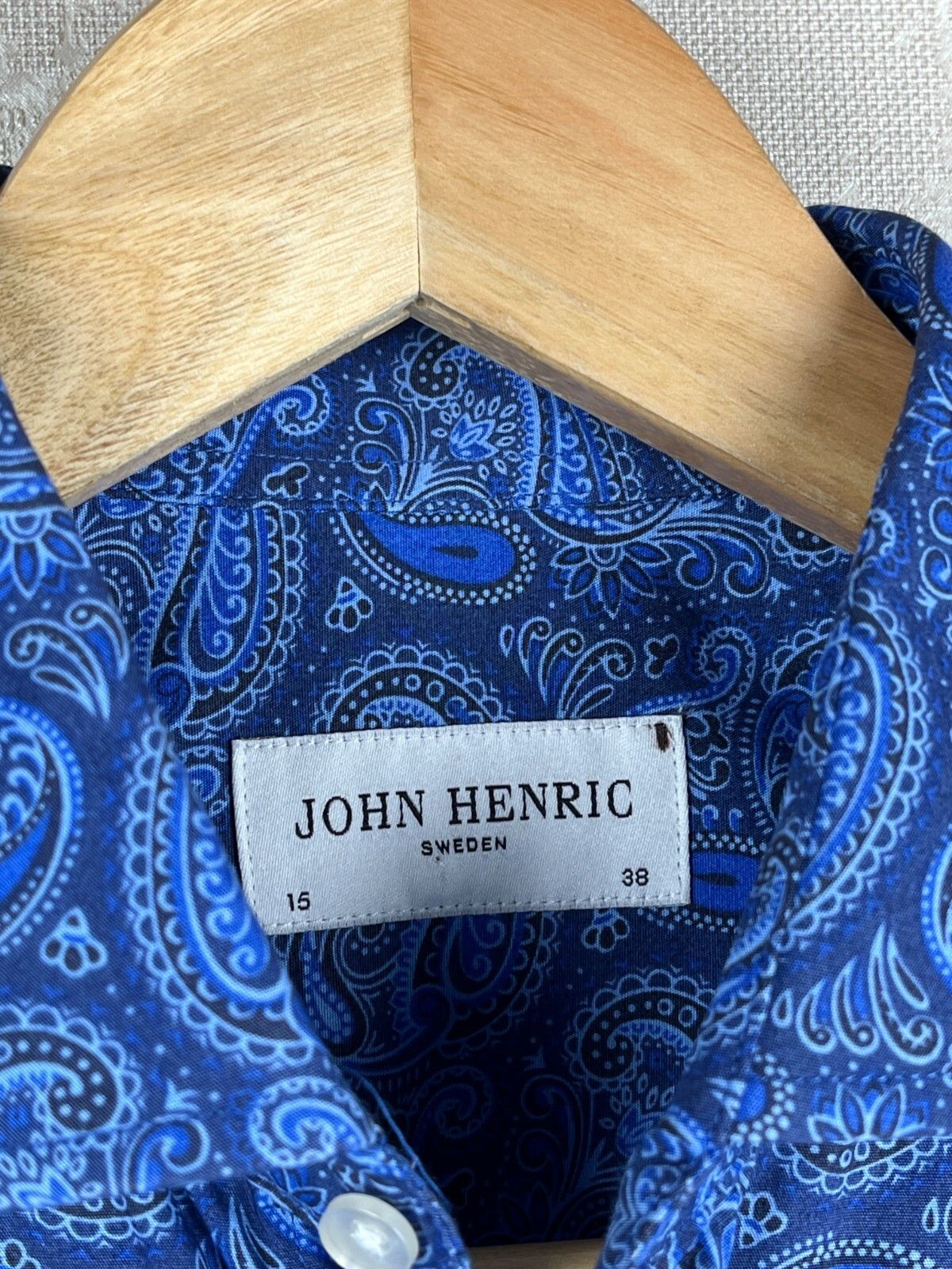 Other John Henric Sweden Paisley Pattern Dress Shirt Button Up Size US M / EU 48-50 / 2 - 5 Thumbnail