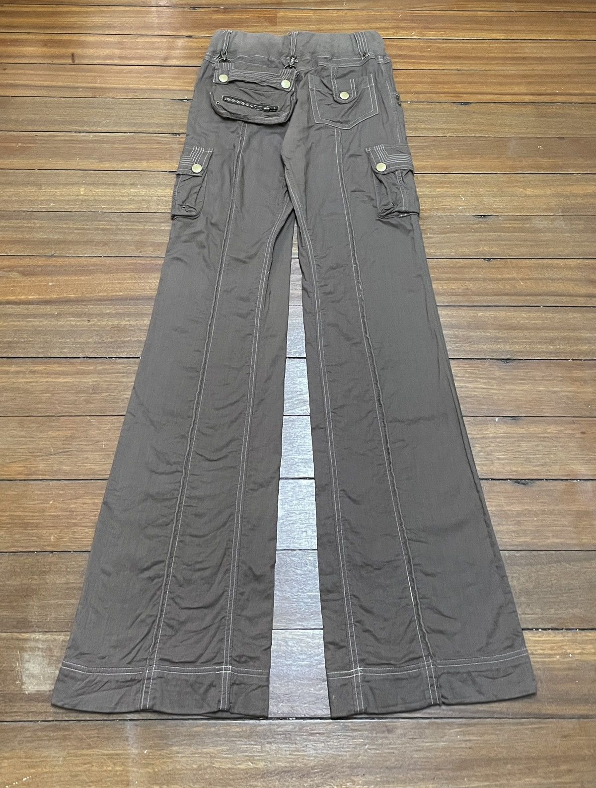 If Six Was Nine × Japanese Brand × Le Grande Bleu (L.G.B.) Very Rare Vintage Japanese Brand Blue Jam Flared Pants 2000s Size US 28 / EU 44 - 2 Thumbnail
