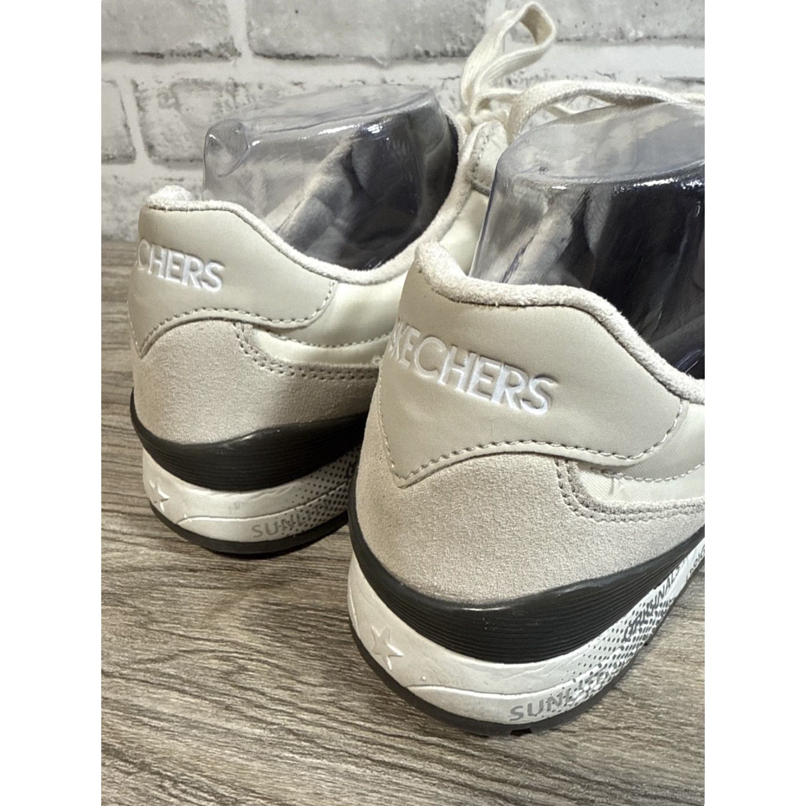 SKECHERS SKECHERS Air Cooled Memory Foam Athletic Gray Suede Synthetic Womens 9 Size ONE SIZE - 4 Thumbnail