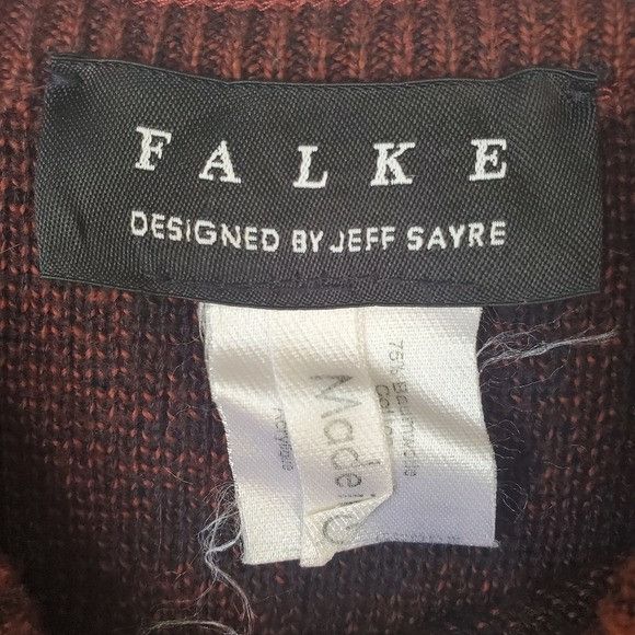FALKE Vintage Sweater RARE Retro Embroidered Graphics Falke by Jef Size L / US 10 / IT 46 - 13 Thumbnail