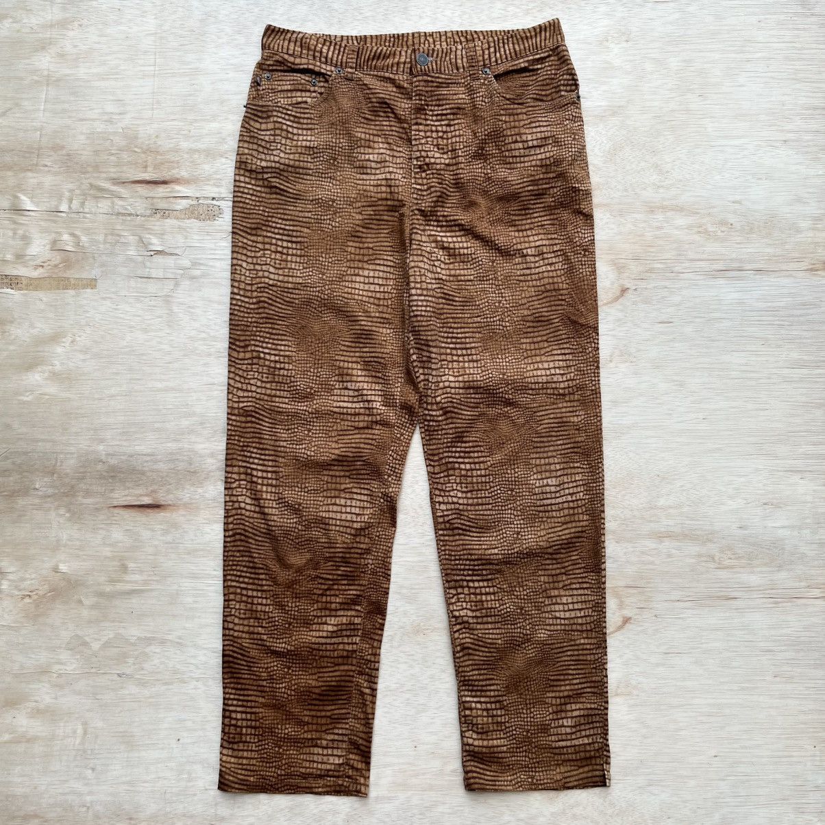 RRL Ralph Lauren VINTAGE LAUREN RALPH LAUREN SNAKE SKIN CAMO AOP STUDED Size US 31 - 1 Thumbnail