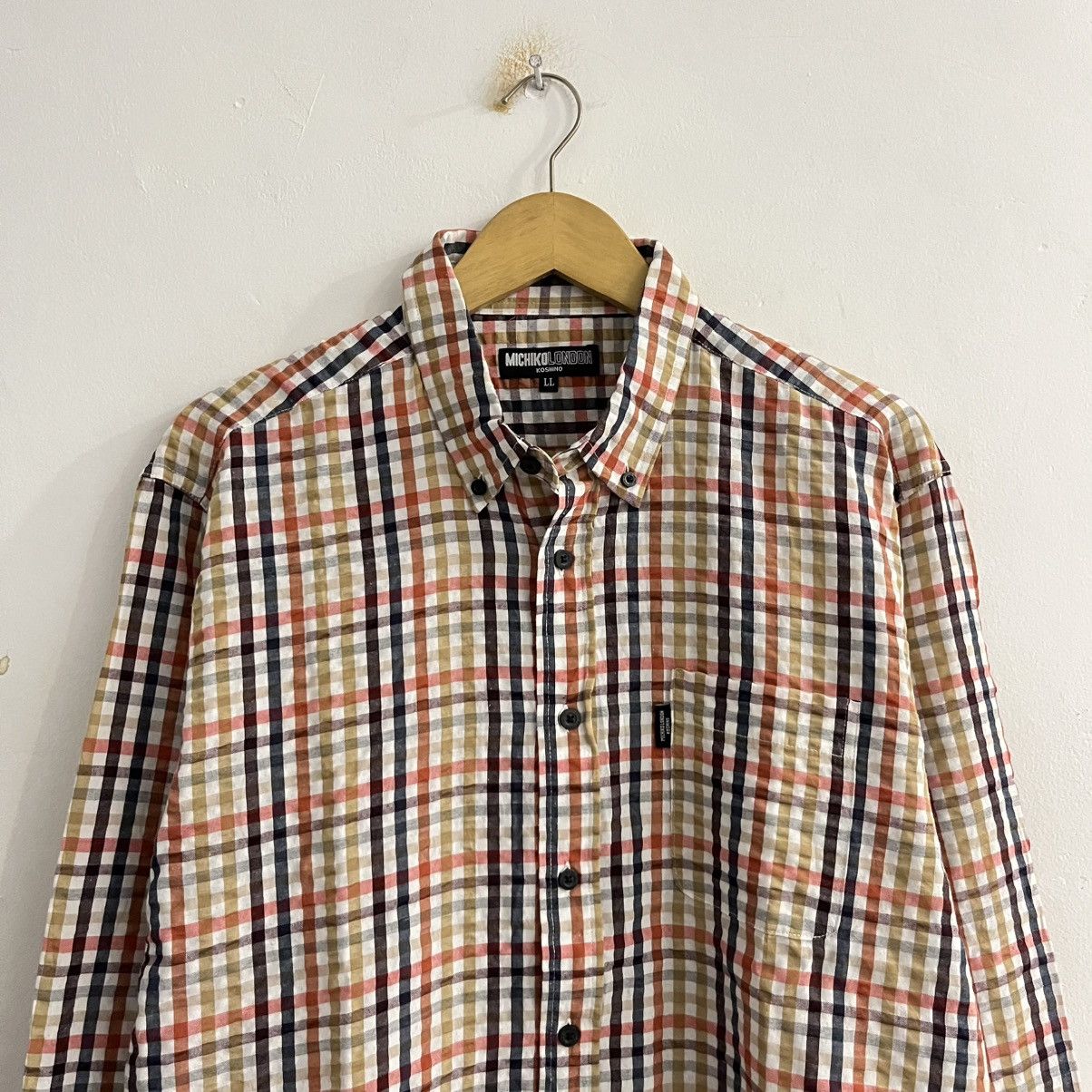 Michiko Koshino Michiko London Koshino - Plaid Longsleeve Button Up Shirt Size US L / EU 52-54 / 3 - 2 Thumbnail